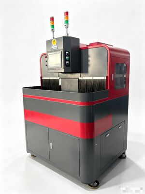 AF060 model is a dual-station automatic precision cutting machine used for half-cutting of silicon steel/non-crystalline/nanocrystalline/iron powder core/iron silicon aluminum/magnetic core pairs.
