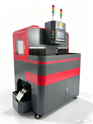 AF060 model is a dual-station automatic precision cutting machine used for half-cutting of silicon steel/non-crystalline/nanocrystalline/iron powder core/iron silicon aluminum/magnetic core pairs.
